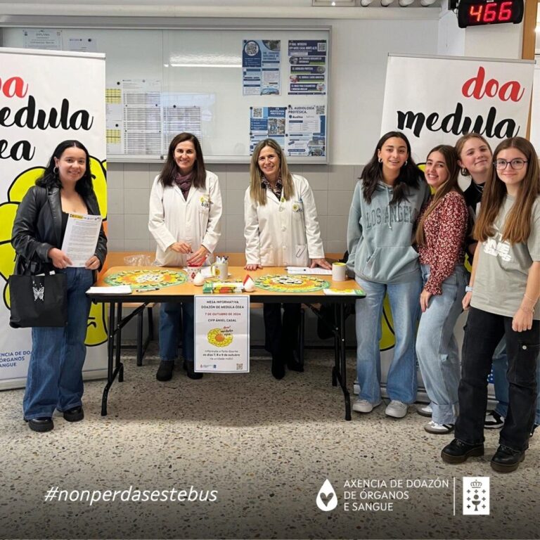 ADOS lanza este mes la campaña de donación de médula ósea en centros educativos de toda Galicia