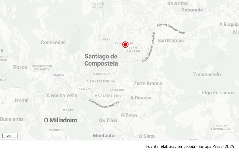 Desalojan el centro comercial As Cancelas, en Santiago, por un incendio