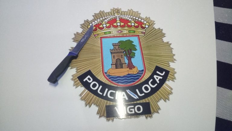 Detenido en Vigo tras amenazar con un cuchillo a un varón con el que convivía en un piso de habitaciones alquiladas