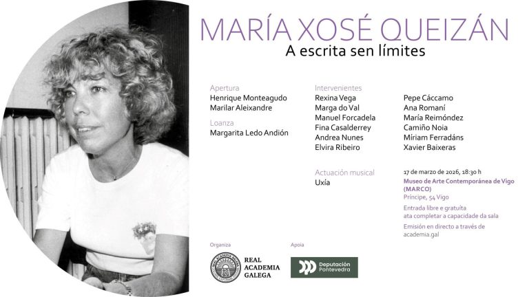 La RAG homenajeará a María Xosé Queizán en Vigo el 17 de marzo por el Día de la Poesía