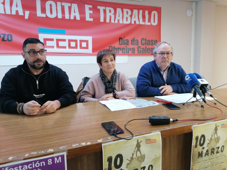 CC.OO. reivindica en Ferrol el Día da Clase Obreira Galega y alerta del «retroceso social» si la ultraderecha gobierna