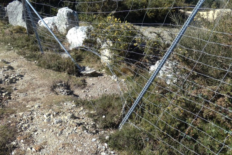 Alertan del destrozo de las vallas del cierre perimetral de Monte Neme y denuncian falta de control de la Xunta