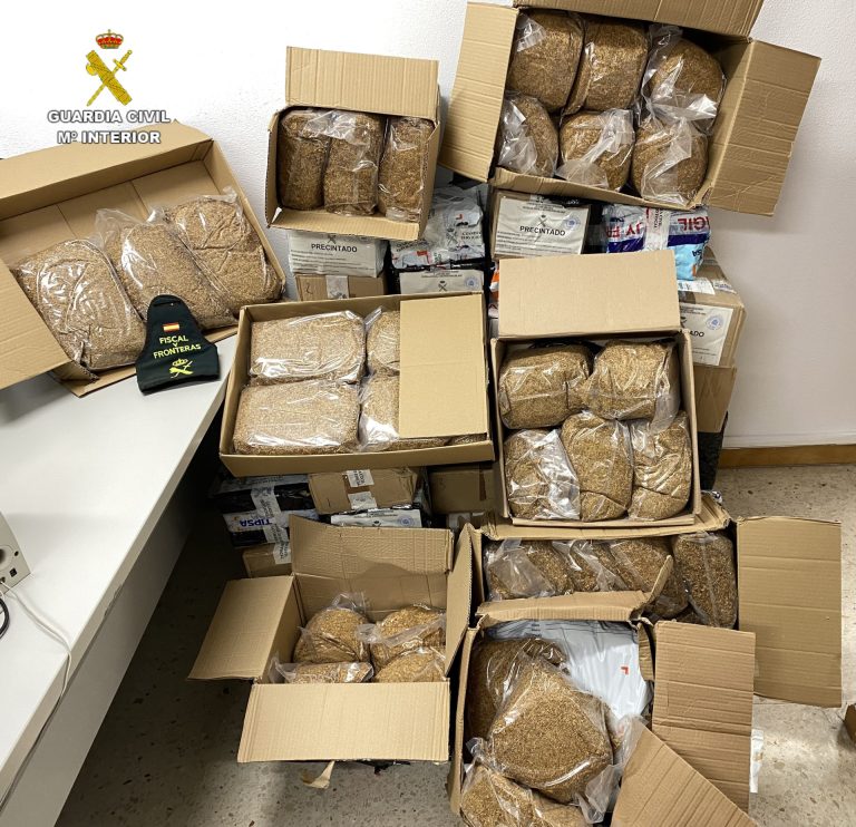 Decomisados en la provincia de Pontevedra 193 kilos de picadura de tabaco de origen ilícito de comercio ‘online’