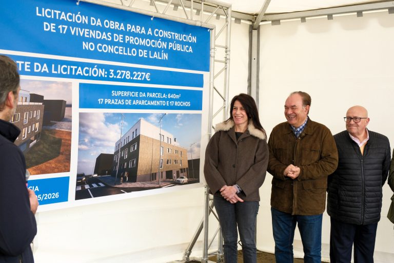 La Xunta impulsará la construcción de 17 viviendas públicas en Lalín (Pontevedra) por 3,3 millones