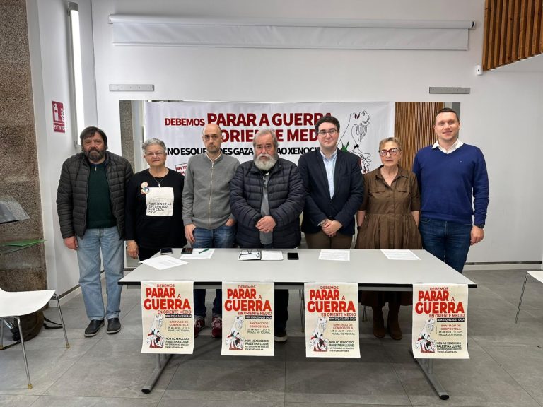 Concentraciones en 19 municipios gallegos pedirán este sábado «parar la guerra» en Oriente Medio sin «olvidarse» de Gaza