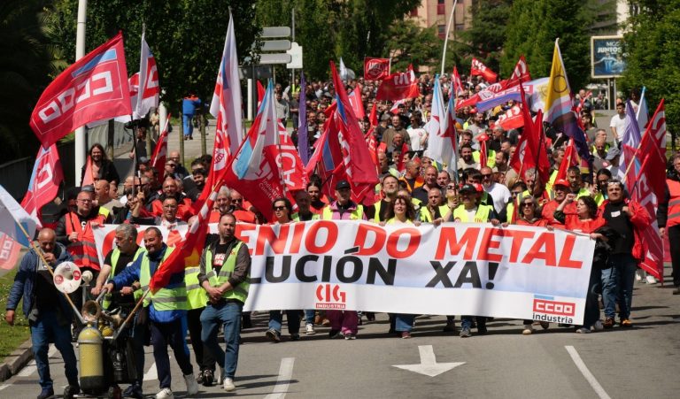 Trabajadores del metal en la provincia de A Coruña se movilizan en demanda de un convenio «digno»