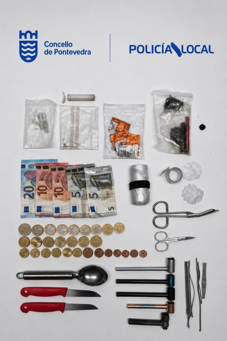 Detenido en Pontevedra un hombre por tráfico de drogas tras quejas vecinales por la afluencia de toxicómanos