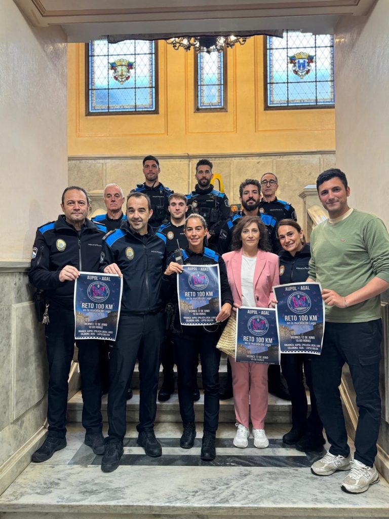 La Policía Local de Lugo recorrerá el 12 de junio 100 kilómetros en la Muralla Romana en apoyo a personas con lupus