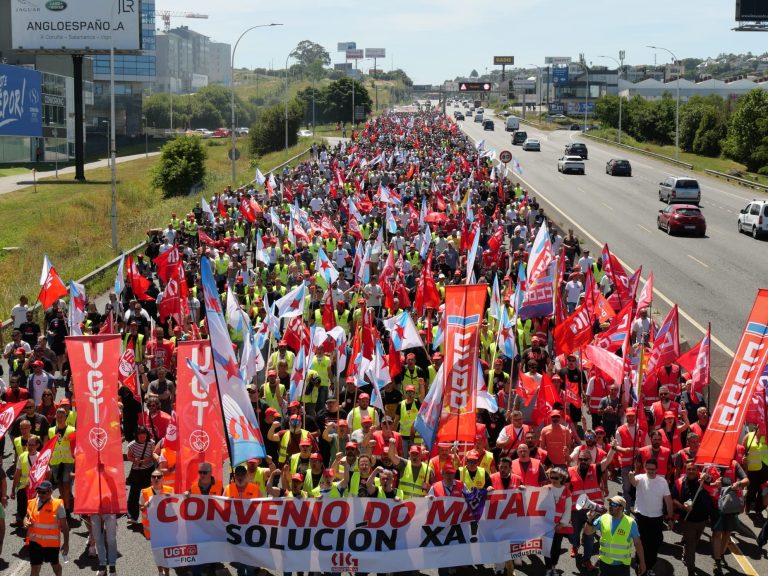 Nueva jornada de huelga en el metal en la provincia coruñesa en demanda de «convenio digno» y contra la «precarización»
