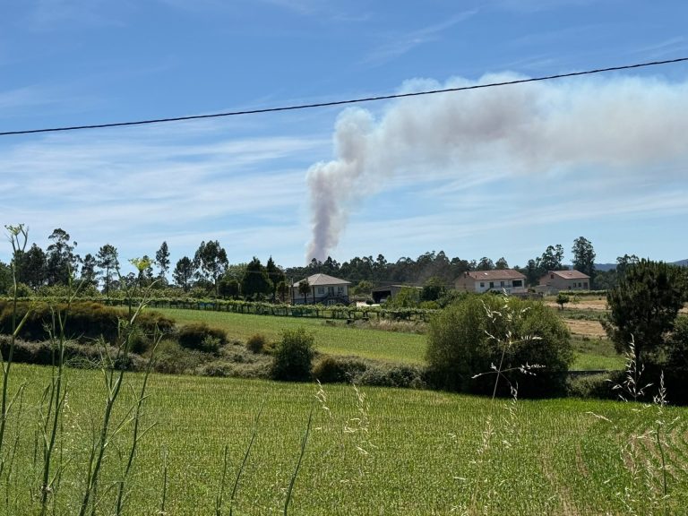 Rural.- Activo un incendio en Padrón que arrasa más de 20 hectáreas