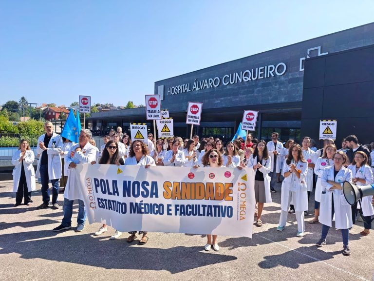 El respaldo a la huelga por el Estatuto Marco médico supera el 15% en el turno de mañana de este martes, según Sanidade