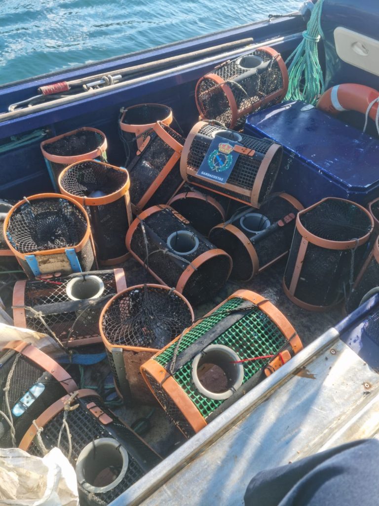 Pesca.- Gardacostas de Galicia interceptan 262 aparejos, 63 kilos de pulpo y más de 15 kilos de marisco