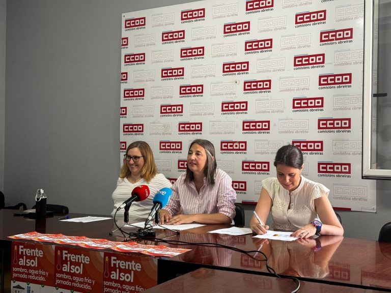 CCOO apunta a construcción o jardinería entre los sectores más afectados por olas de calor e insta a empresas a prevenir