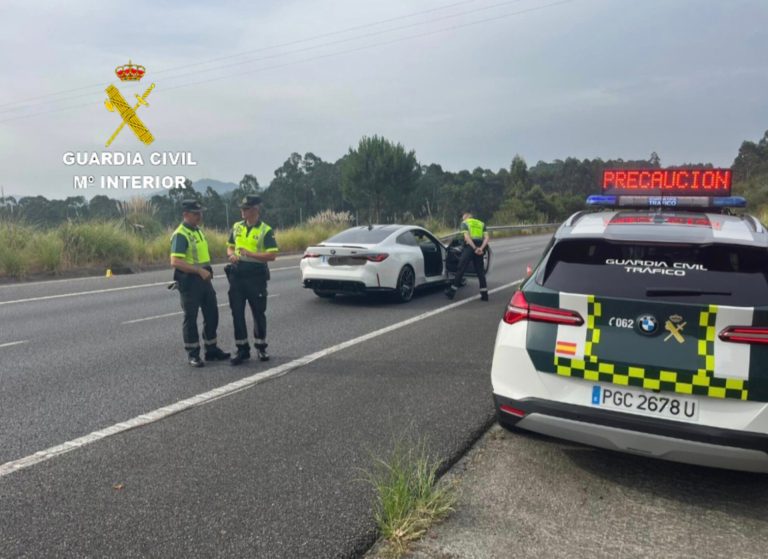 La Guardia Civil realiza una reconstrucción del accidente de O Rosal en el que murió un motorista arrollado por un coche
