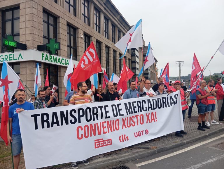 Jornada de huelga en el transporte de mercancías de A Coruña con nueva protesta convocada el día 16 de julio