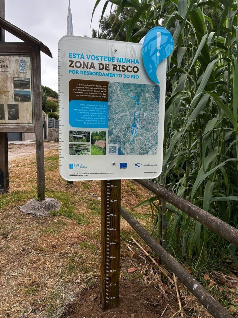 Xunta instala 21 paneles informativos en puntos identificados por riesgo de inundación del ríos Presa y Postillón