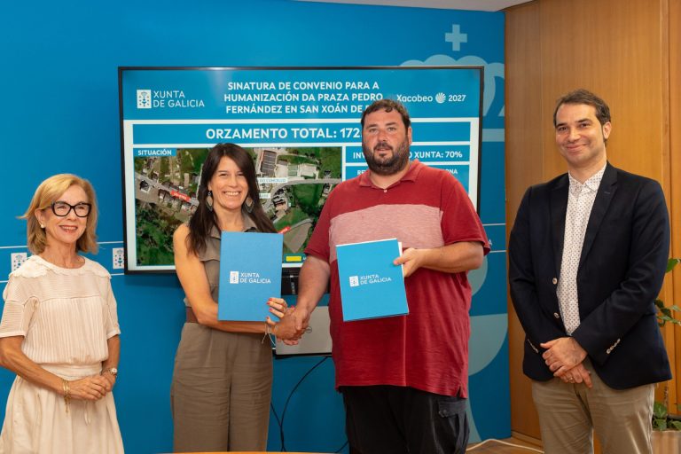 Xunta y San Xoán de Río firman el convenio de más de 170.000 euros para reformar la plaza Pedro Fernández