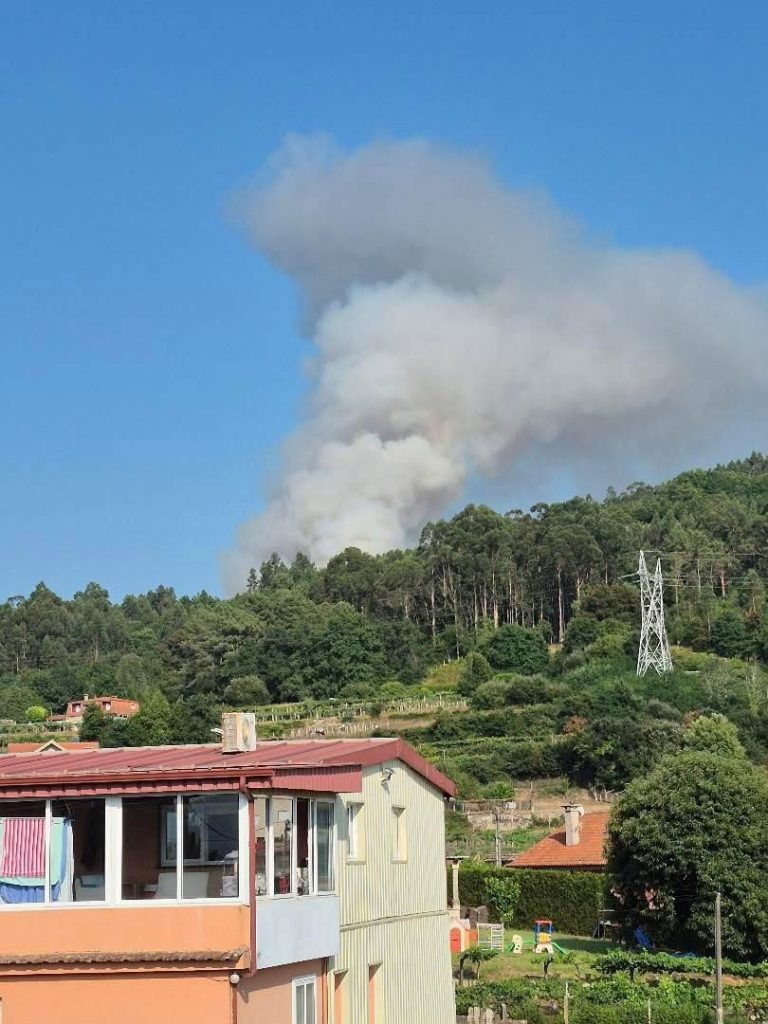 Extinguido un incendio en Carnota de 1,83 hectáreas y otro en Pazos de Borbén que calcinó 3,56