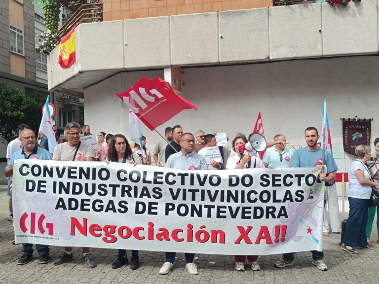 Trabajadores del sector vitivinícola de Pontevedra reclaman la negociación de un nuevo convenio desde Cambados
