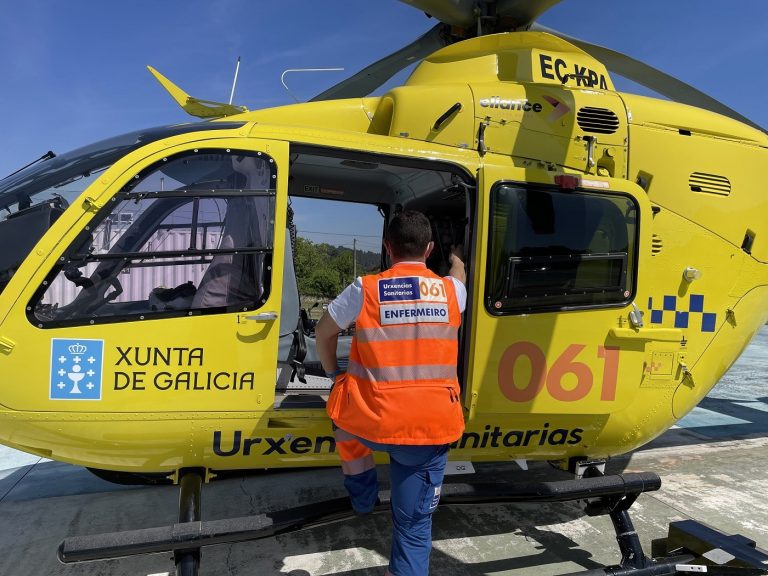 Sucesos.- Evacúan en helicóptero a un hombre lesionado tras caer en el Alto del Monte Xiabre, en Caldas (Pontevedra)