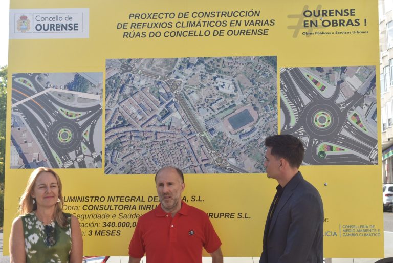 Comienzan las obras del proyecto piloto de refugio climático en Ourense, con críticas del alcalde por escasez de fondos