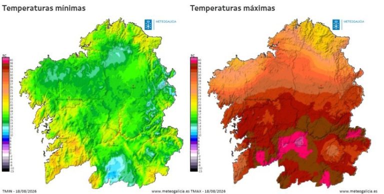 Varios municipios ourensanos superan los 42 grados en otra sofocante jornada en Galicia