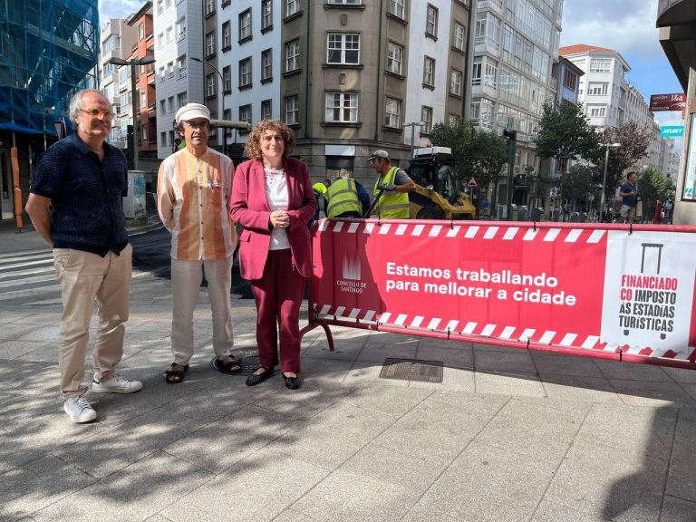 El Ayuntamiento de Santiago financia la pavimentación de tres calles con 100.000 euros de la tasa turística