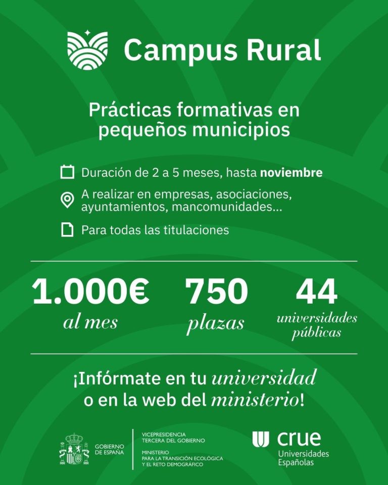 Rural.- Más de una veintena de alumnos desarrollan prácticas universitarias en Galicia con el programa ‘Campus Rural’