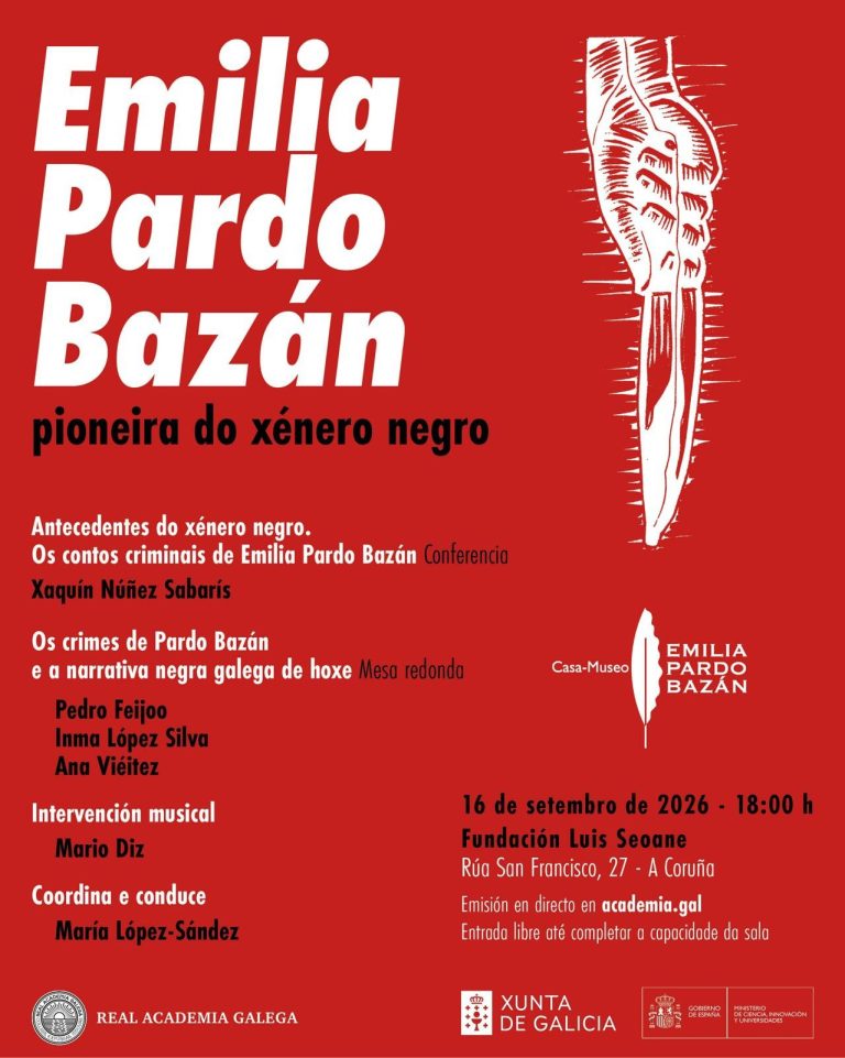 Una jornada repasará la figura de Emilia Pardo Bazán como precursora del género negro en su 175 aniversario