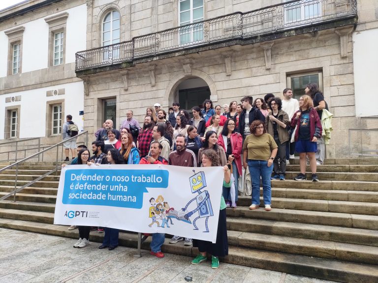 Traductores reivindican su labor en Vigo y alertan de que la IA precariza su trabajo y «roba» la propiedad inteletual